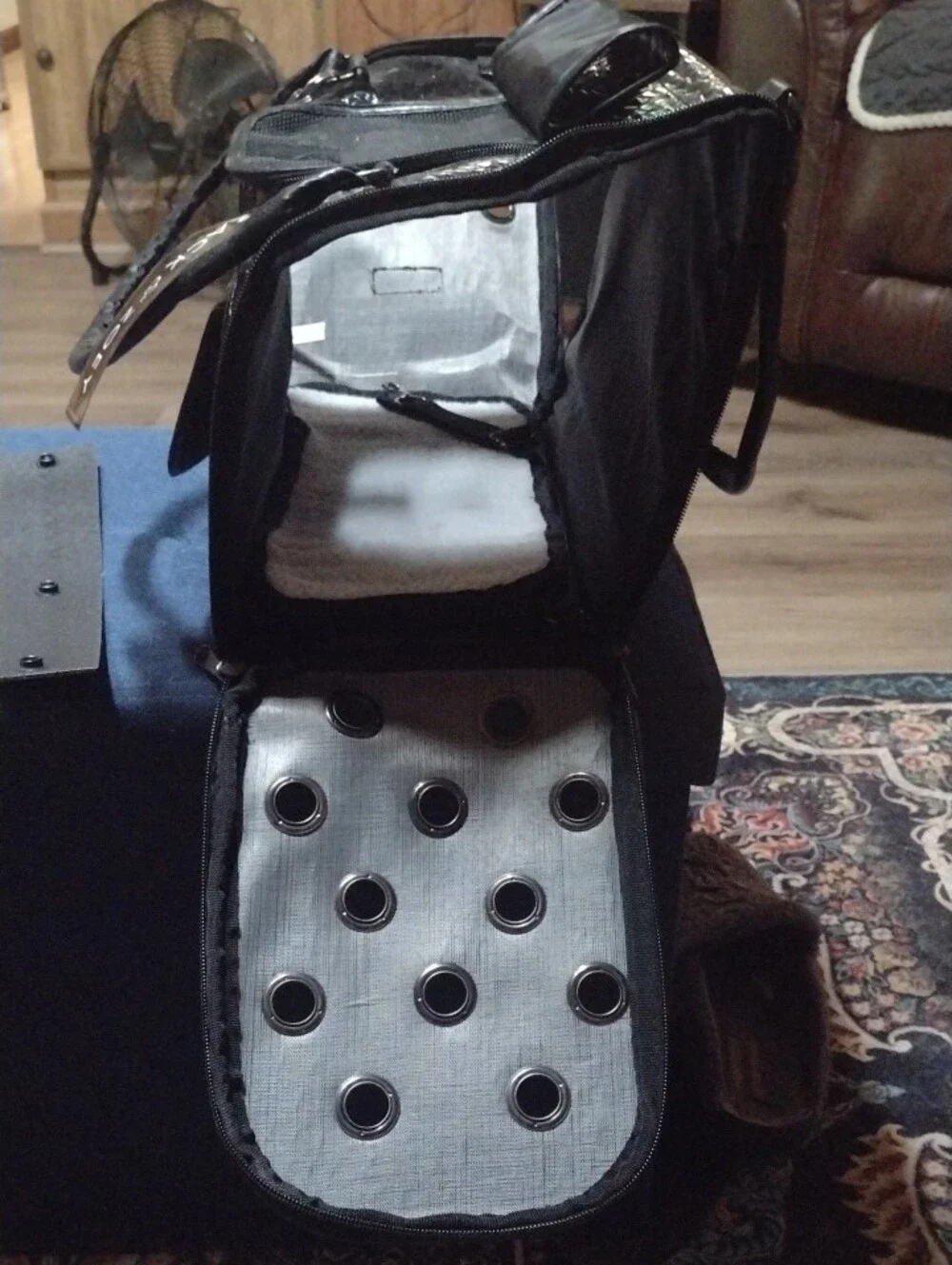 Zack & Zoey Black Faux Croc Pet Carrier